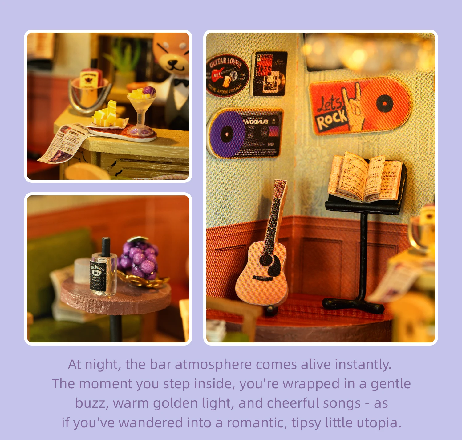 DIY Miniature Dollhouse Kit with LED Light Handmade 3D Puzzle Mini House Toys Home Decor Wooden Crafts For Xmas Birthday Gifts