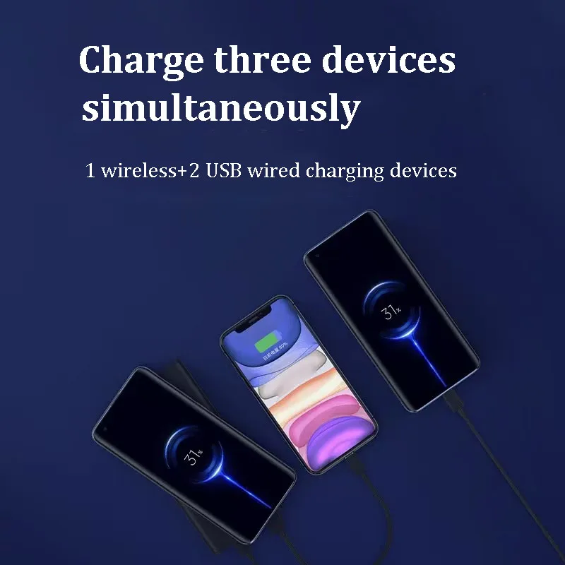 Xiaomi  Wireless Power Bank 30W 10000mAh WPB25ZM Type C Powerbank 10000 Qi Fast Wireless Charger