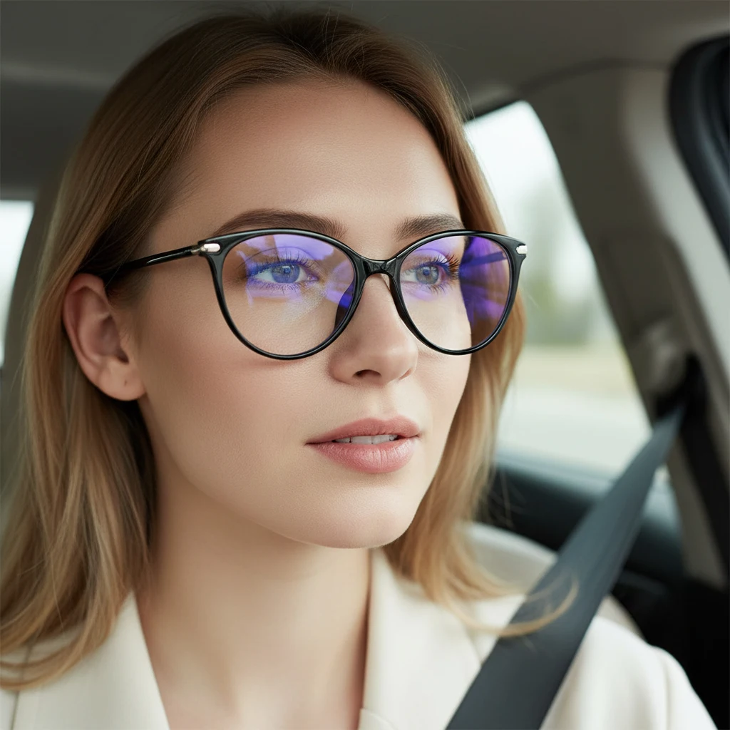 Blaulichtfilter-Brille, Modische Brillengestelle, Ultraleichte Brillenfassungen, Schlichtes Design, Autofahrerbrille 8024