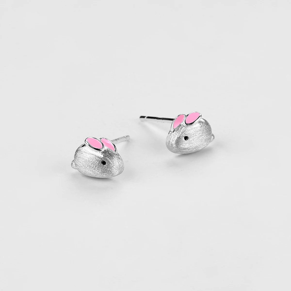 RYJU-Boucles d'oreilles lapin en argent regardé 925, boucles d'oreilles de travailleurs de la fête, accessoires minimalistes, bijoux de fête mignons, animal