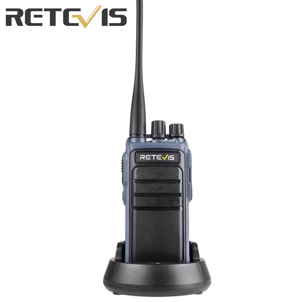 Retevis C64 Walkie Talkie 5W VHF UHF Handheld Rechargeable Radio Voice Control Long-lasting Type-C Radio for Construction Sites