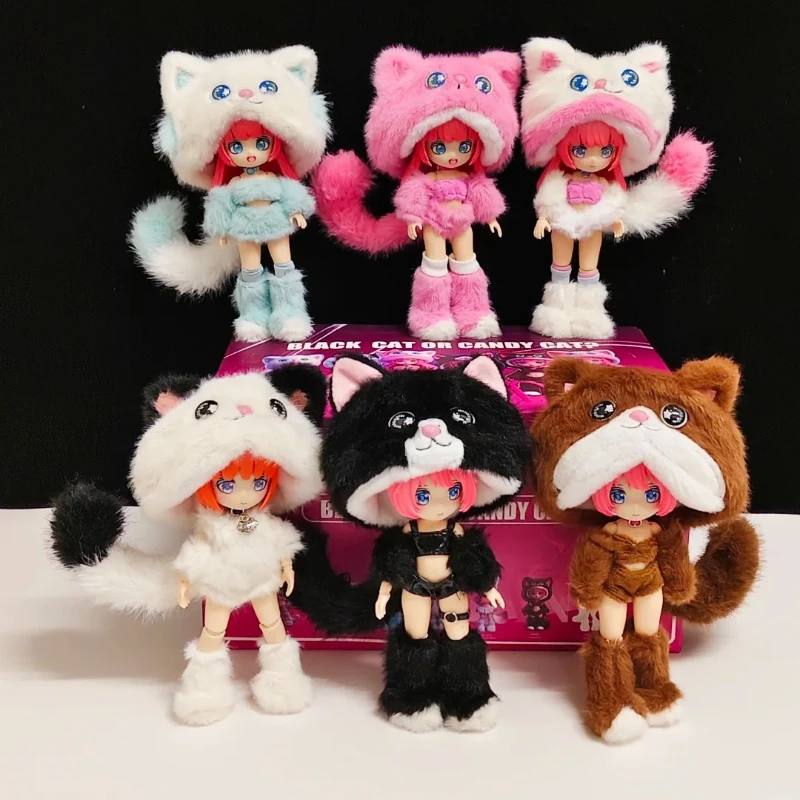 

BLJIDI CAT ISLAND Black Cat или Candy Cat Series Bjd Blind Box Игрушка Симпатичные аниме Фигурки Сюрприз Mystery Box Куклы Подарок для девочки