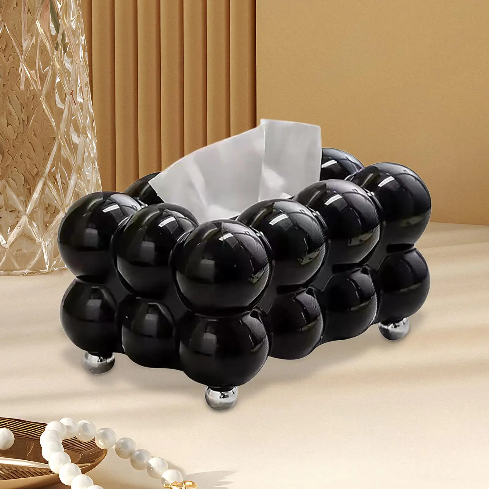 Serviettenbox, Kosmetiktuchspender, Dekorative Taschentuchbox, Serviettenspender für Auto, Badezimmer, Wohnzimmer, Schlafzimmer