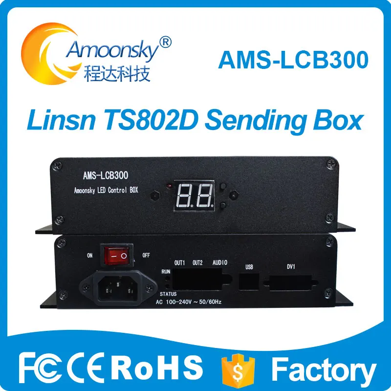 LED External Sending Boxes Linsn TS802D Portable Easy to Operate for P3.91 LED Display Screen