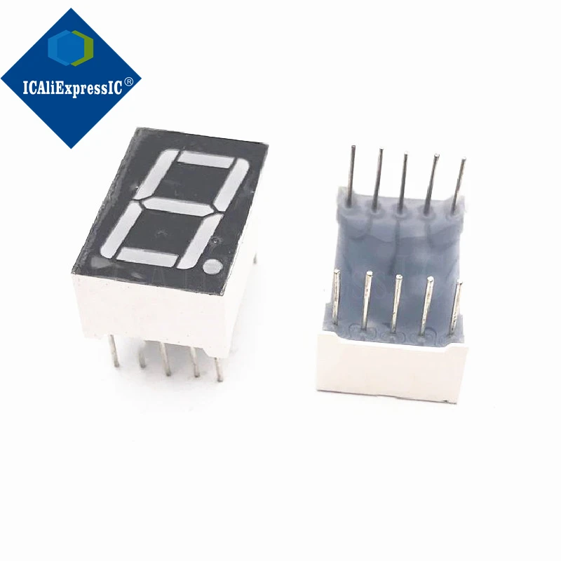 5pcs/lot 7 segment 0.56 in common Cathode 1 Bit digital Tube 0.56