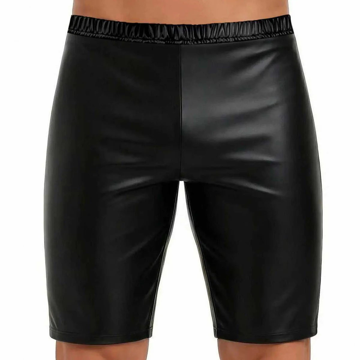 Europe, America, Men's Patent Leather Leggings, Matte PU Leather Casual Shorts, Sports And Sexy Party Leather Pants