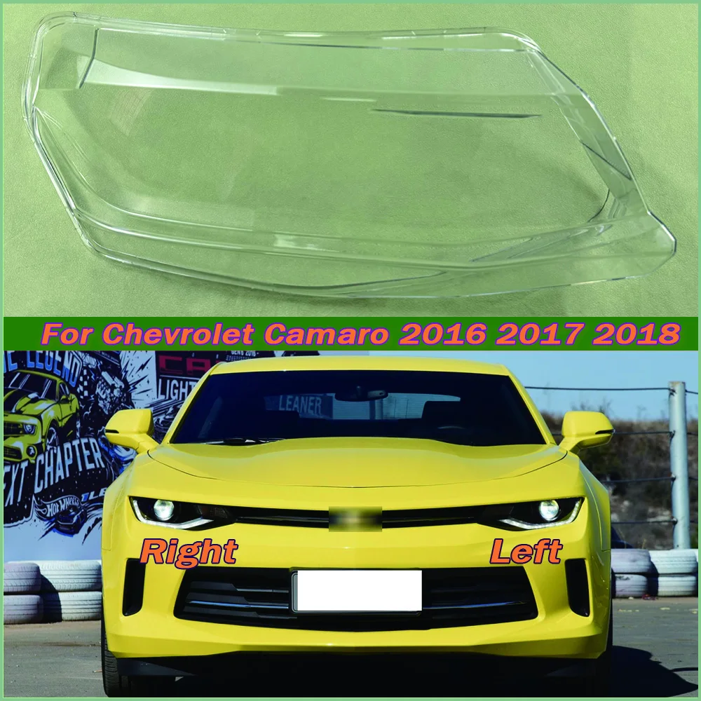 

For Chevrolet Camaro 2016 2017 2018 Headlight Cover Transparent Headlamp Lamp Shell Lens Replace Original Lampshade Plexiglass