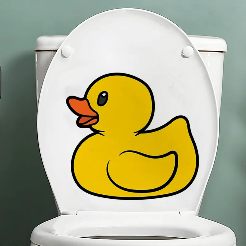 Cartoon Duck Vinyl Decals Bedroom Entryway Living Room Home Decoration Wall Stickers, Waterproof Vinyl Toilet Car Stickers