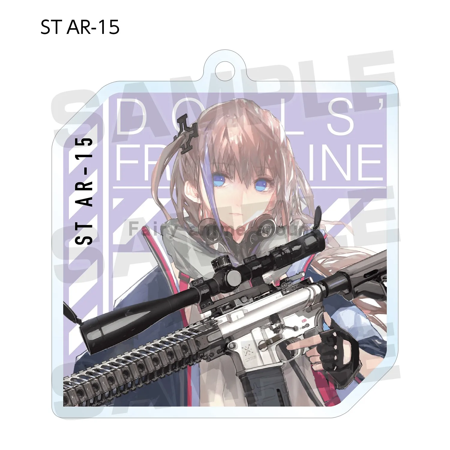 Game Girls Frontline Keychain Doll Anime M4A1 M16A1 STAR-15 RO635 WA2000 Acrylic Keyring Pendant for Gift view 5