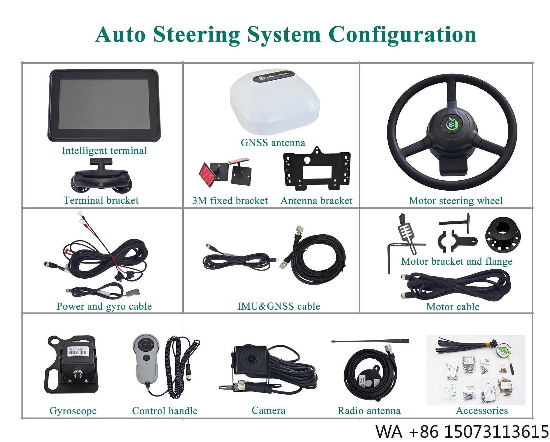 High Precision Tractor RTK GPS Autosteer Kit - ISOBUS Compatible Navigation System