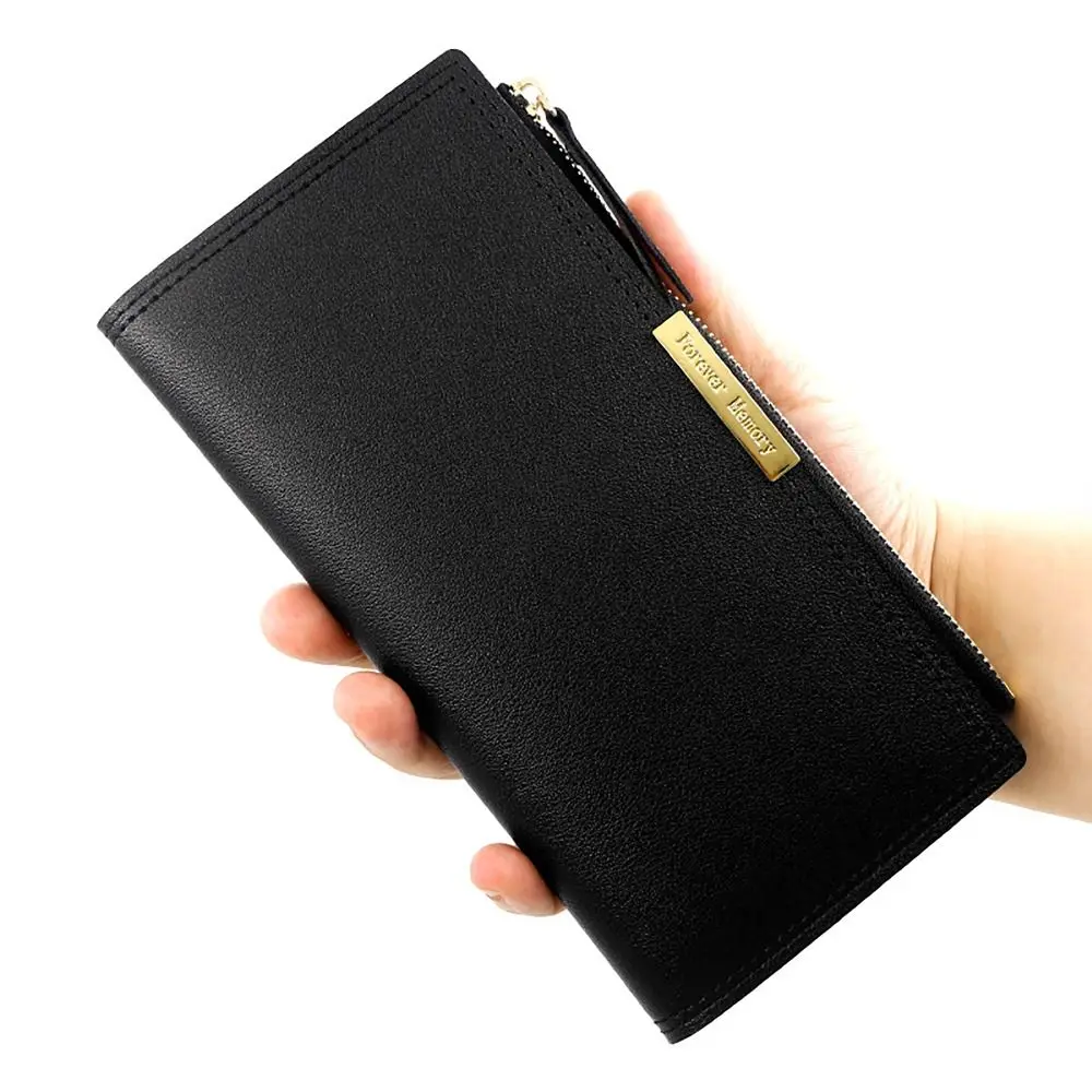 Multi-Card Frauen lange Brieftasche tragbare Pu Leder Karten halter Foto halter koreanischen Stil Notiz fächer Geldbörse Mutter Geschenk