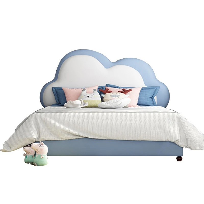 

Teen bed, creative cartoon bed, cloud bed, boy and girl bed 1.2 meters