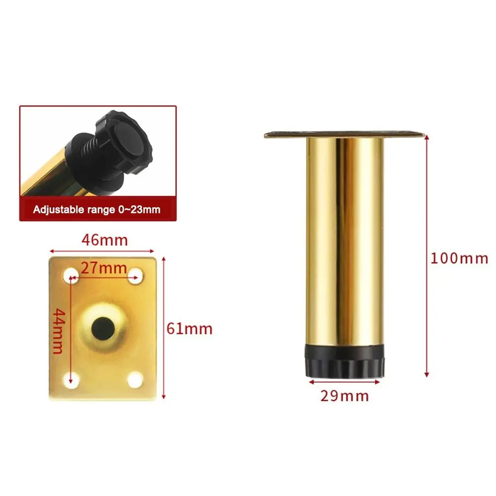 

Metal Furniture Legs Replacement Wear-resistant Cabinet Legs Anti Scratch Adjustable Nightstand Storage Box Leg