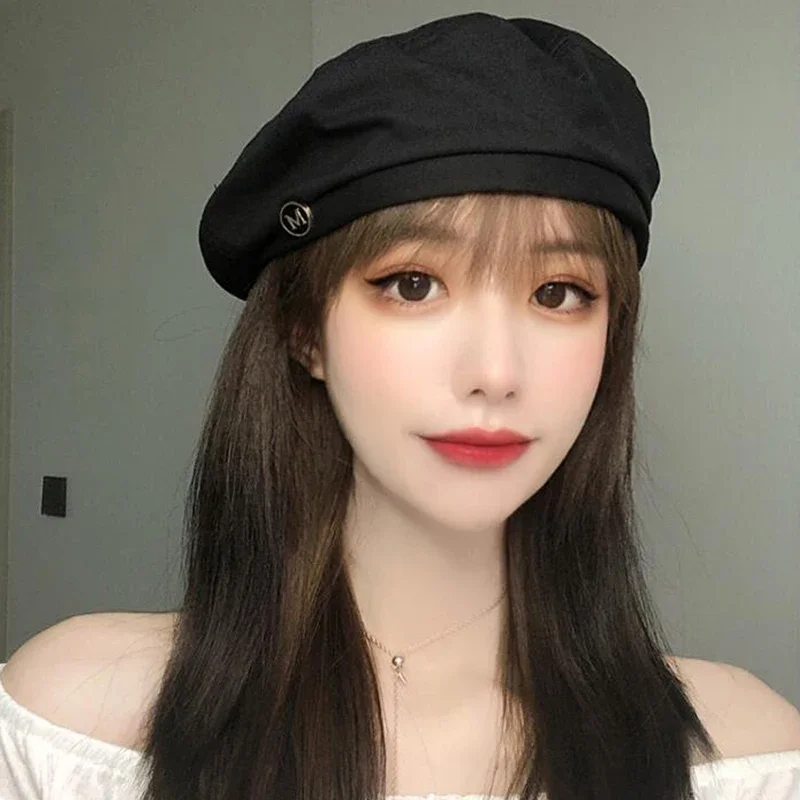 Men Women  Girls Letter Embroidery Travel Beret Hat Painter Hat Boina French Hat Beret Autumn Winter Berets