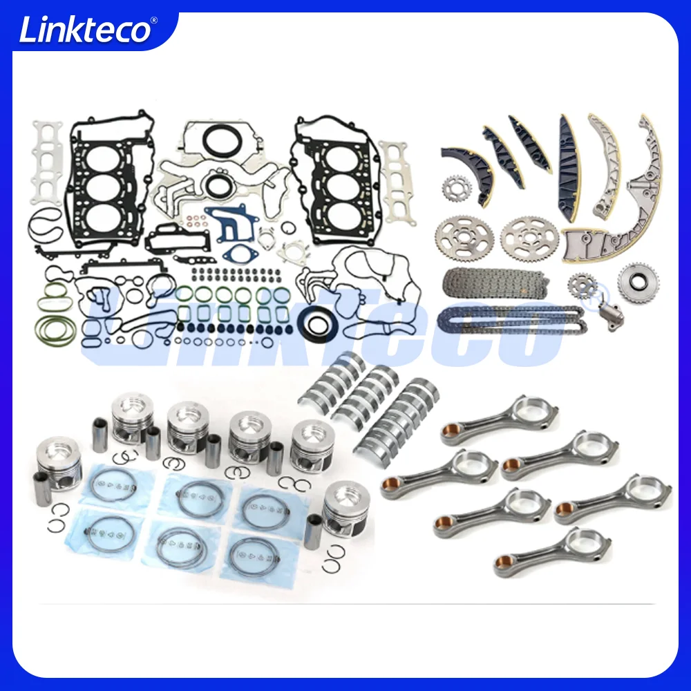 مجموعة حشية كاملة الرأس مجموعة توقيت المكبس تناسب 3.0 TDI ديزل CKV CRC لـ 11-18 أودي A4 A6 A7 A8 Q5 Q7 طوارق بورش كايين