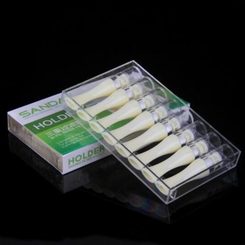 96Pcs Disposable Cigarette Filter Tips Triple Layer Filtration Cigarette Holder Mouthpiece Portable Smoking Accessories