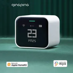 Detektor powietrza Qingping Lite Retina ekran dotykowy IPS operacja dotykowa Pm2.5 Mi aplikacja domowa sterowanie monitorem powietrza działa z Apple Homekit