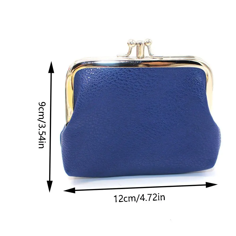 Dompet tangan pendek wanita, dompet koin lapisan ganda gaya Korea kasual, warna Solid, tas genggam pendek, tas penyimpanan PU, pemegang kartu