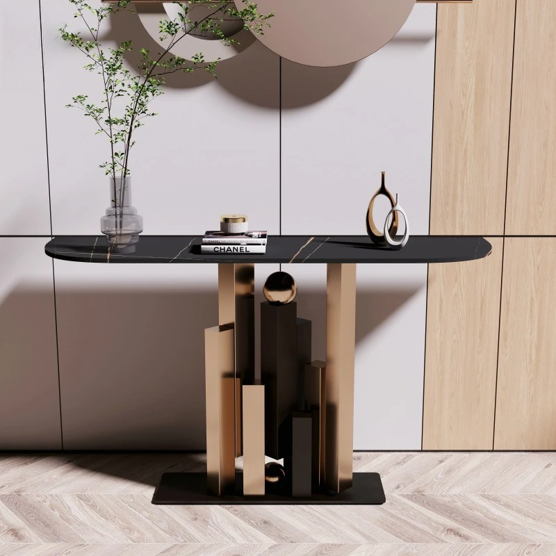 

Entrance table End view table Rock slab Internet celebrity Italian entrance entrance cabinet Light luxury living
