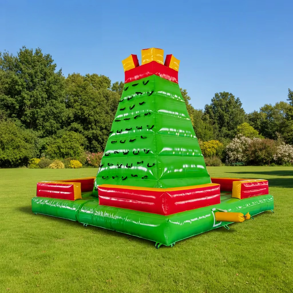 Inflatable Rock Climbing Wall, Giant Adult Sport Climbing Games, Kids Outdoor Fun Castle, Inflatable Building for Parties