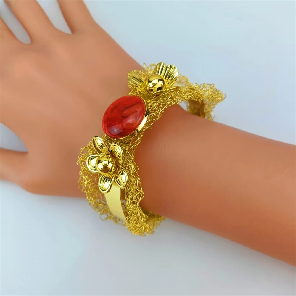 EMMA مجموعات مجوهرات ذهبية اللون فاخرة قلادة أقراط سوار خواتم مجموعات مناسبة لهدايا الزفاف النسائية