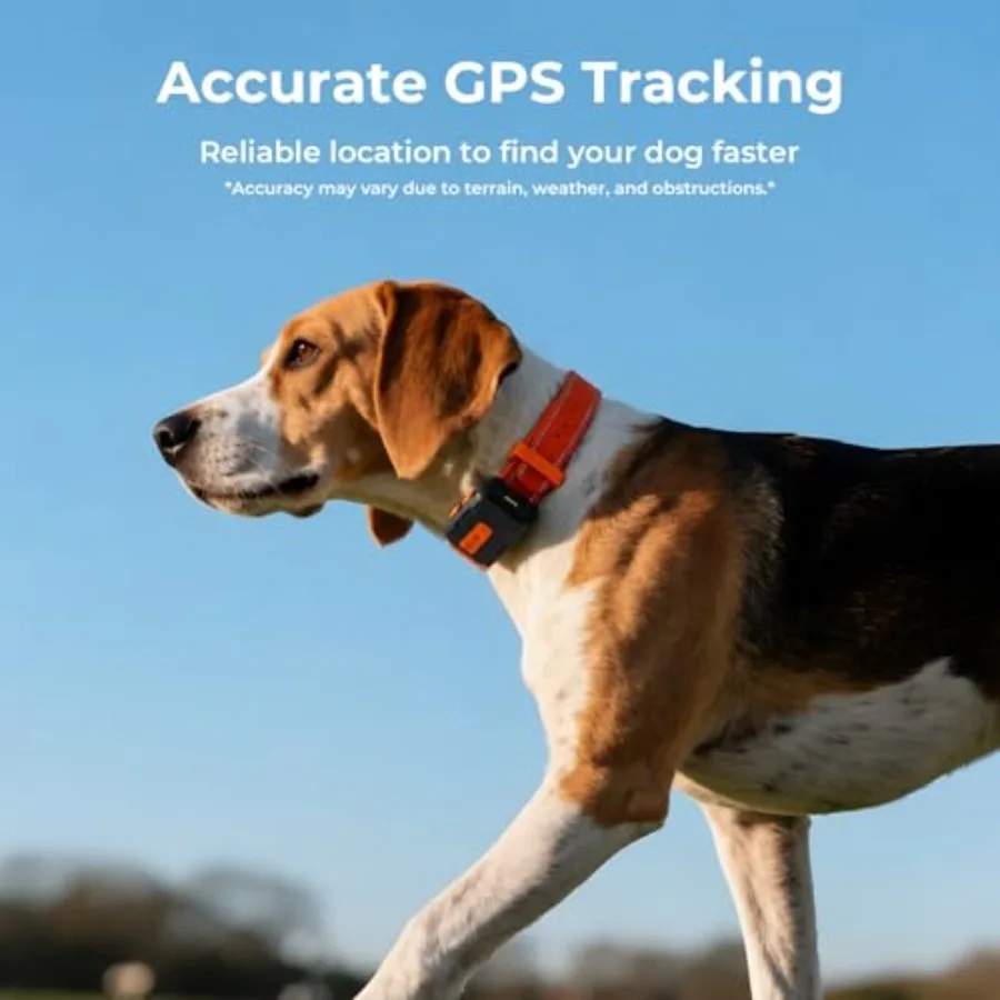 Dog GPS Tracker No Subscription, Off-Grid, Up to 3 Mile Long Range: Outdoor Use, Rugged Plastic, Black, Real-Time Location Trac