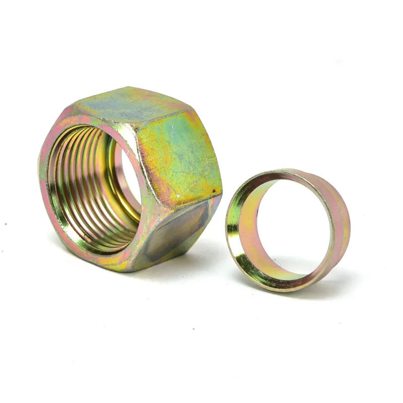 Air compressor pump accessories intake aluminum tube stainless steel hose hexagonal nut with lock core 27 * 1.5, 33 * 1.5