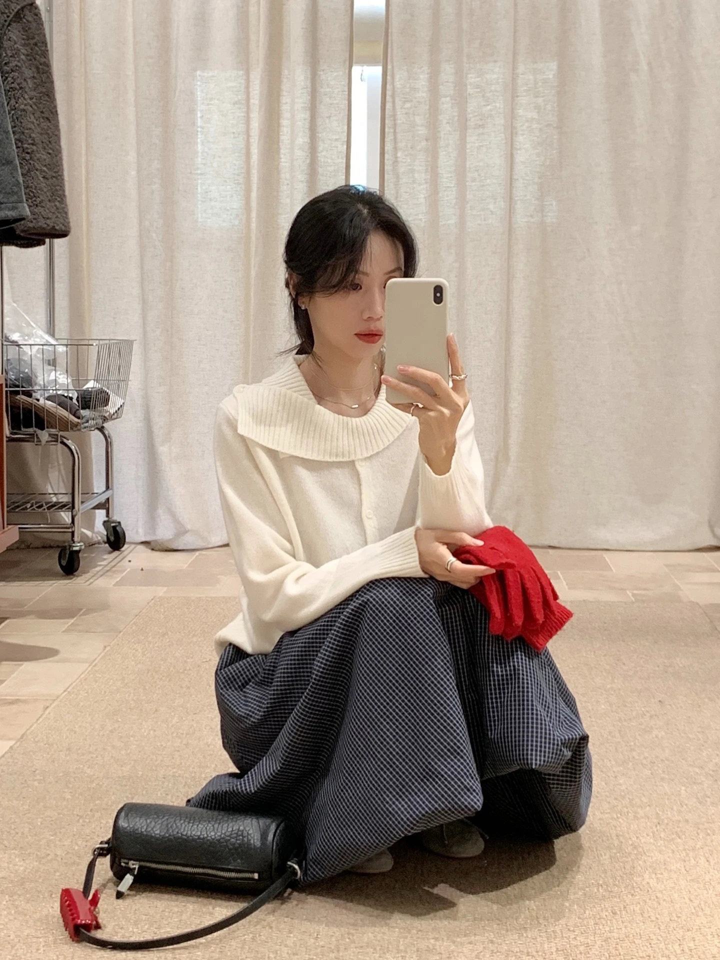 

Soft Sle Women's Knitted Woolen Open Cardigan Lotus Le Collar One-Piece Sl Autumn Winter High-End Feeling Sweater