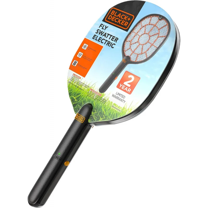 

Electric Bug Zapper Racket Heavy Duty Mosquito Fly Swatter Outdoor Indoor Use Safe for Humans Pets for Gnats Flies Insects