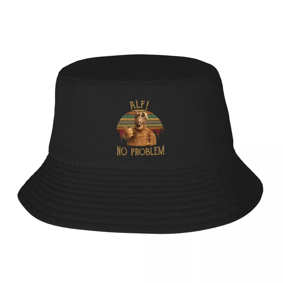 Alf Alien Vintage Graphic Bucket Hat para homens e mulheres, sem problema, boné personalizado, rugby, fãs, presentes