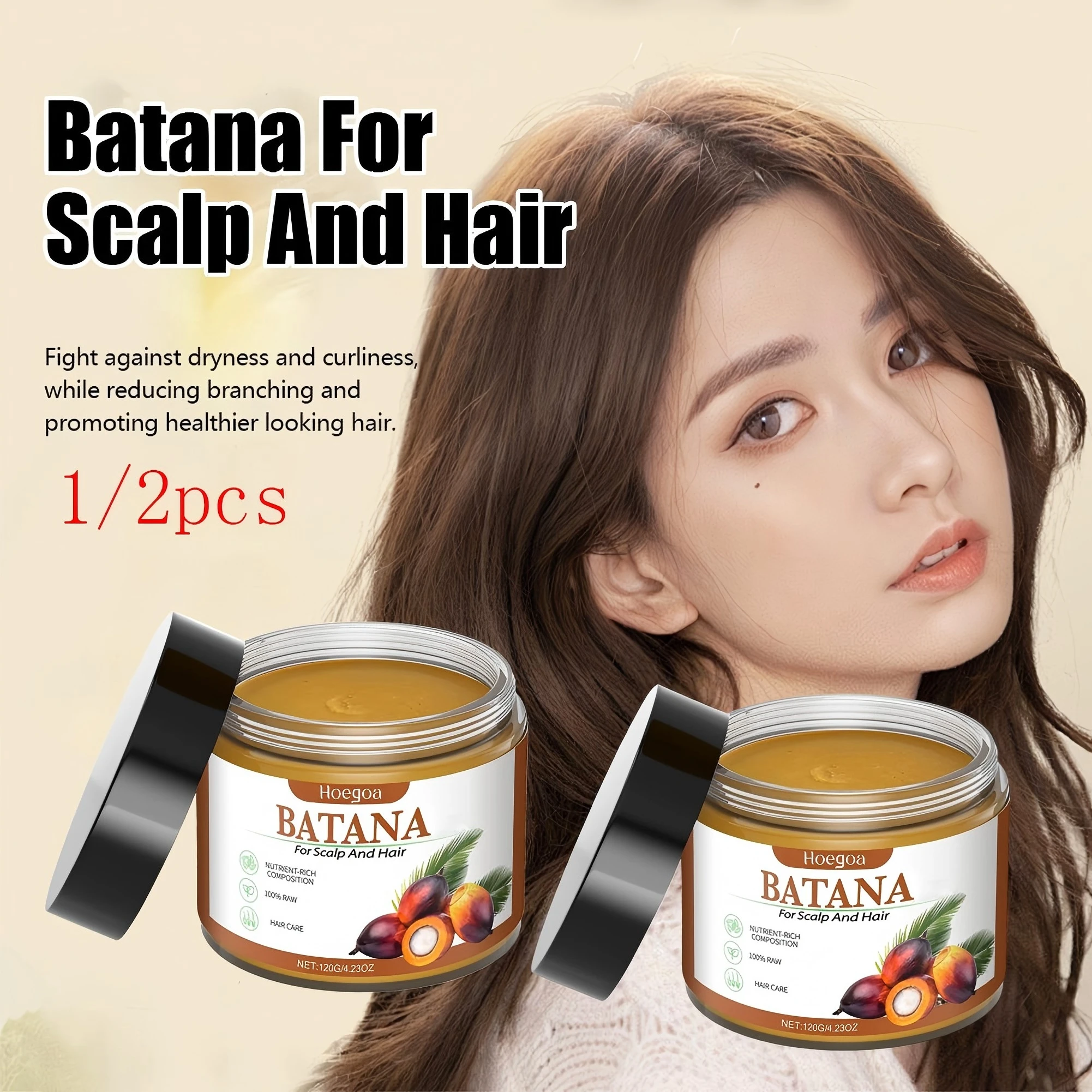 

Натуральное масло Батана для роста волос, предотвращающее выпадение волос, секущиеся концы, питательный кондиционер для волос против ломкости, восстановление поврежденных волос