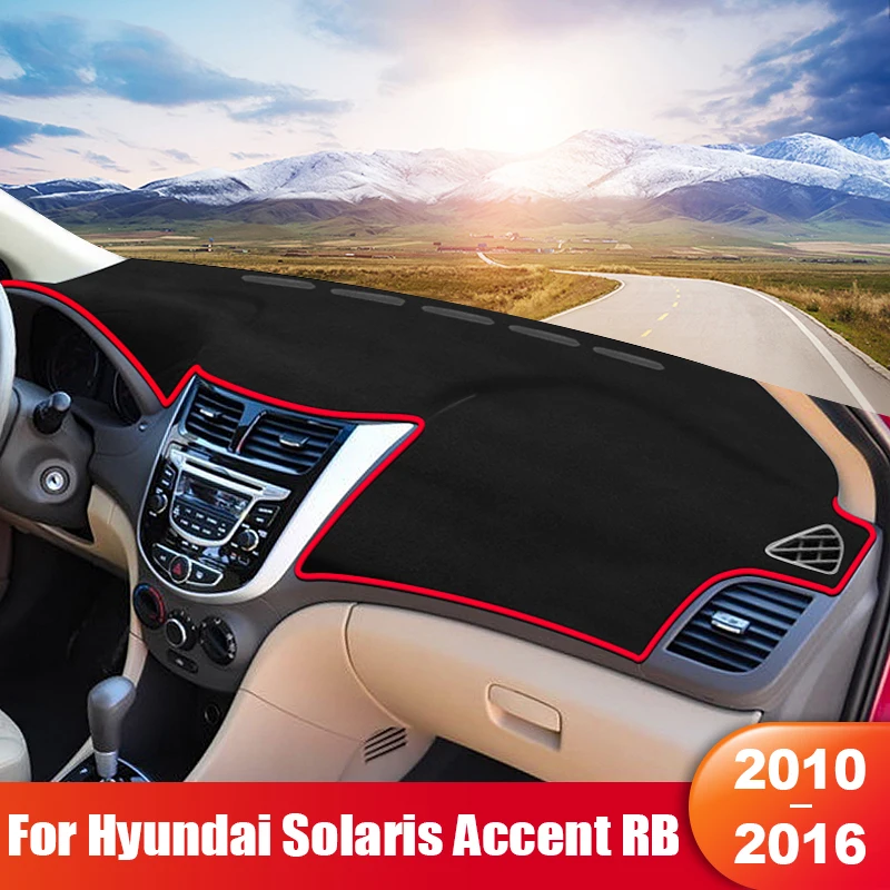 

For Hyundai Solaris Accent Verna RB 2010 2011 2012 2013 2014 2015 2016 Car Dashboard Sun Shade Cover Non-slip Pad Accessories