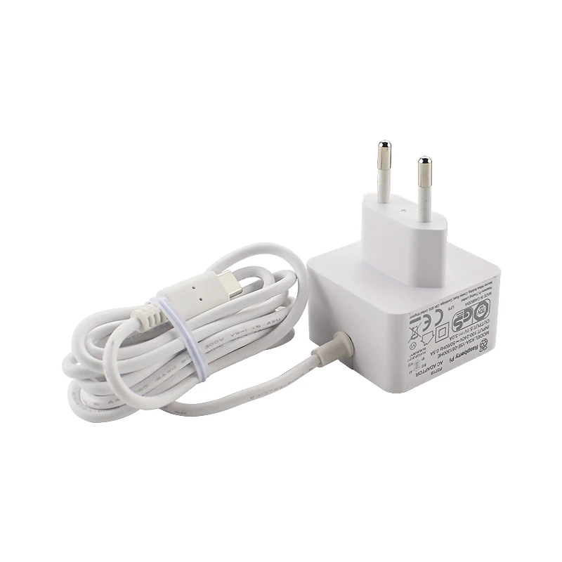 オリジナル Raspberry Pi 4 公式 USB-C 電源 5.1V 3A ホワイト電源充電