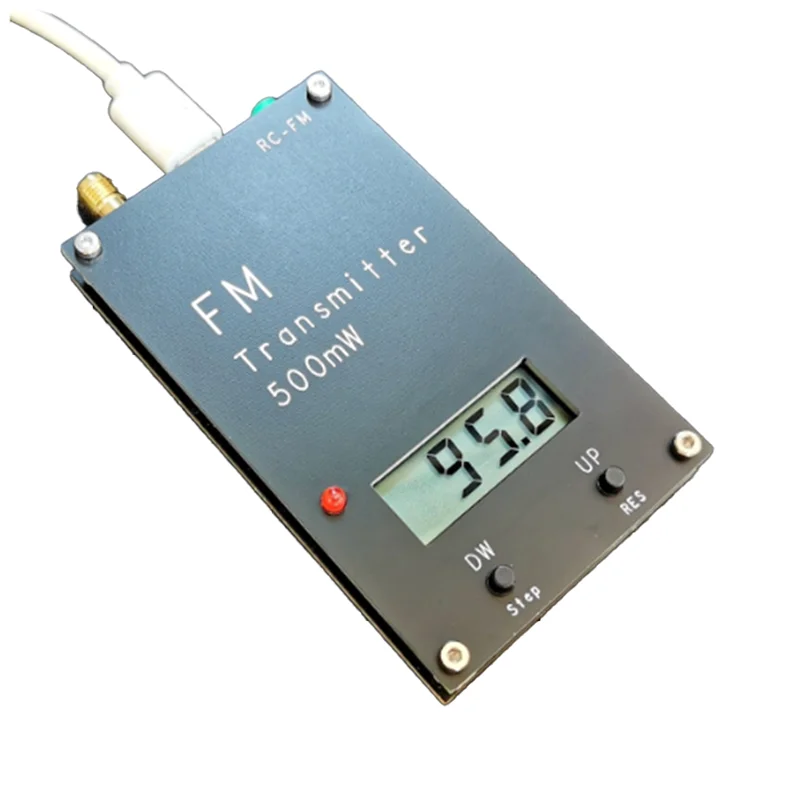 

2000M 0.5W FM Transmitter Stereo Digital LED Display Frequency 88M-108MHz for Campus Radio DSP Radio Broadcast