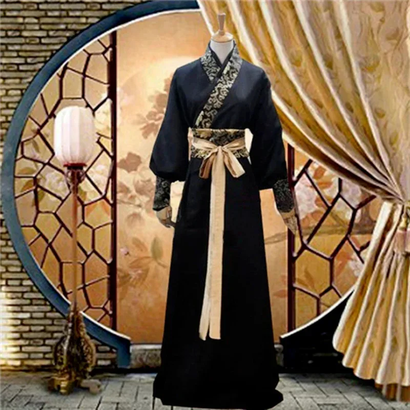 الزي الصيني القديم النمط الوطني ملابس رجالية بطل الباحث الزي التصوير الفوتوغرافي أداء شاشة قصيرة زي هانفو