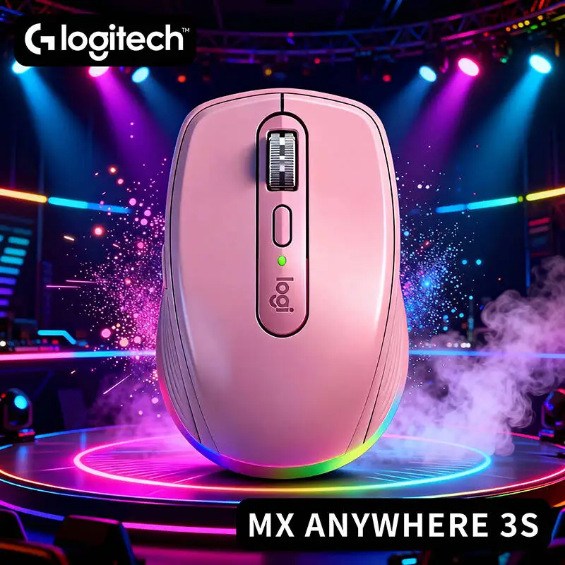 

Logitech MX Anywhere 3S Portable Mouse-8K DPI, Anti slip, MagSpeed Wheel, Silent Buttons, Travel-Friendly Design, USB-C Charging