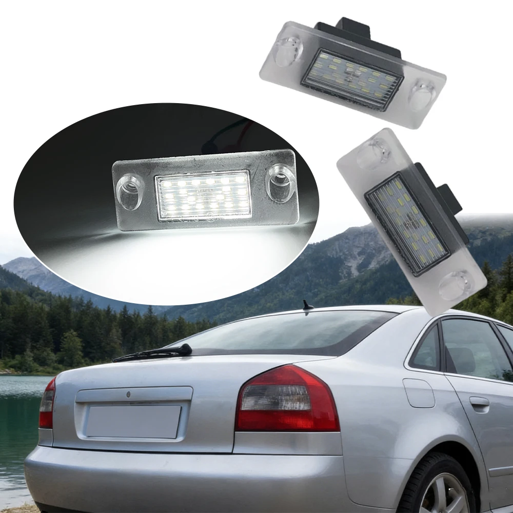 2 pcs LED License Plate Light 8D9943021 For Audi A3 S3 Sportback  A4 B5 S4 Avant S5 B5
