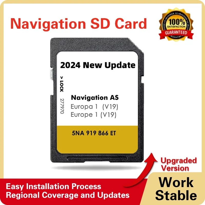 

32GB SD Card 2024 AS Navigation V19 for VW Sharan from 2015 Discover Media GPS Maps Europe Navi Tiguan Transporter Car