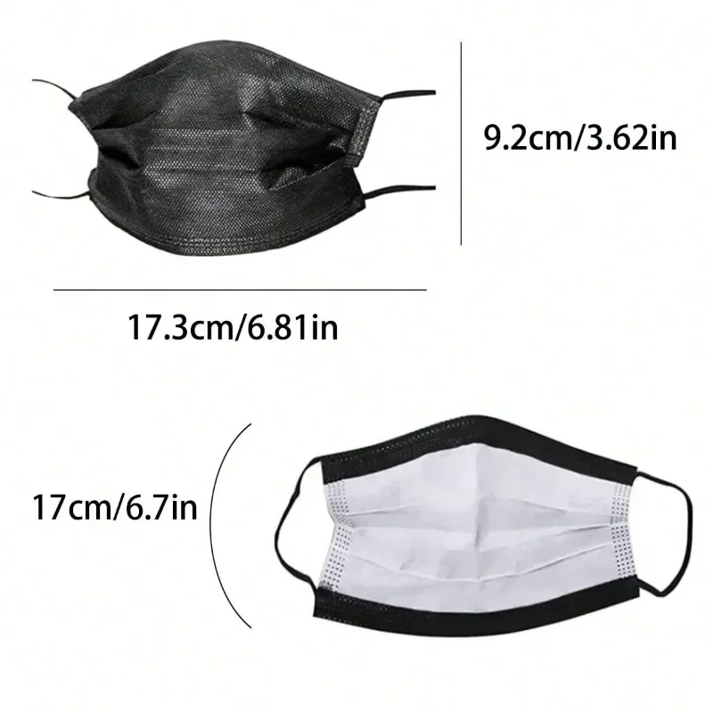 50 Pieces Disposable Masks With Adjustable Clips: Comfortable, Breathable, Skin-Friendly Fabric, Suitable For Home, School,