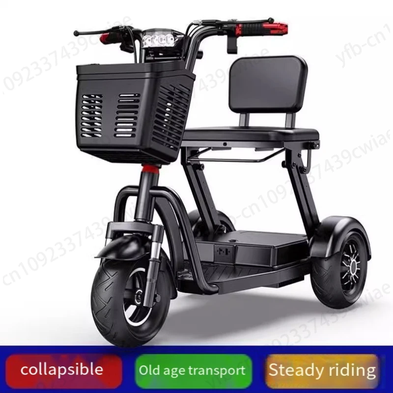 electric tricycle, small adult elderly travel scooter, women pick up and drop off children three-wheeled electric vehicle