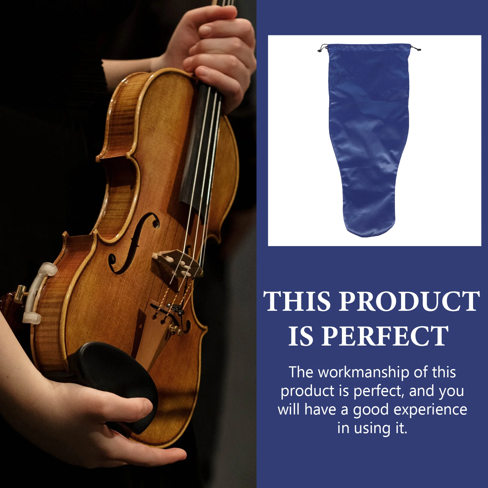

Violin Cover Durable Premium Material Foldable Storage Dust Proof Musical Instrument Protector Decorative Accessory Violin