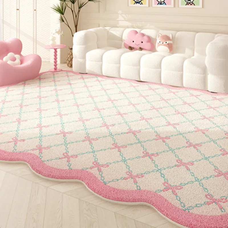 Dopamine Bedroom Decor Irregular Carpet Thick Plush Cloakroom Floor Mat Large Area Carpets for Living Room Fluffy Soft Study Rug