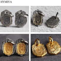 Handmade Solid 925 Sterling Silver Tibetan Zaki Lam Charm Buddhist Jazzlam Wealth Buddha Good Luck Amulet Pendant