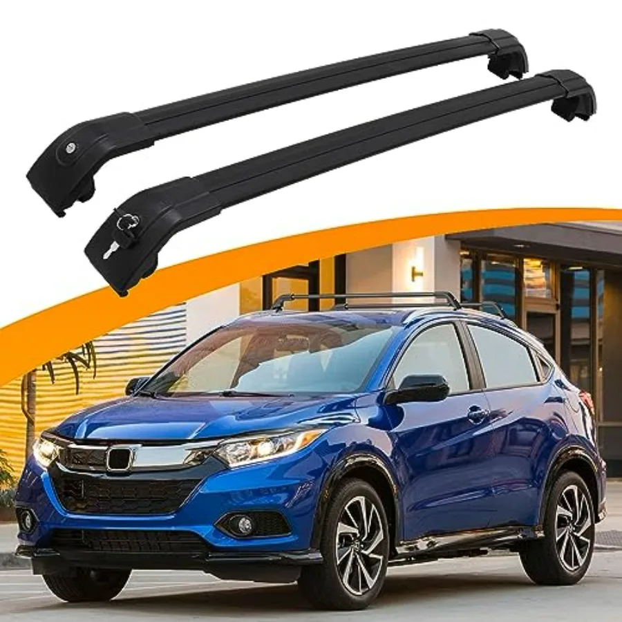 

Roof Rack Cross Bars Fit for 2016-2022 Honda Vezel HRV HR-V Lockable Black Luggage Rack