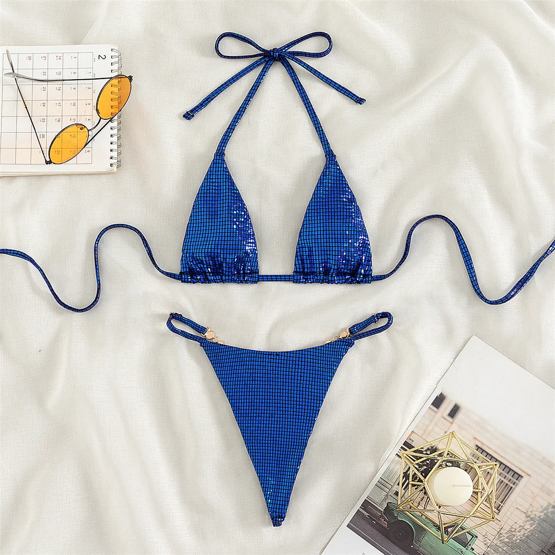 Sexy Diamond Extreme String Mini Micro Bikini Damen-Badebekleidung, zweiteiliger Bikini-Set, Badeanzug, Badebekleidung, Modell V5180 – Detail 22