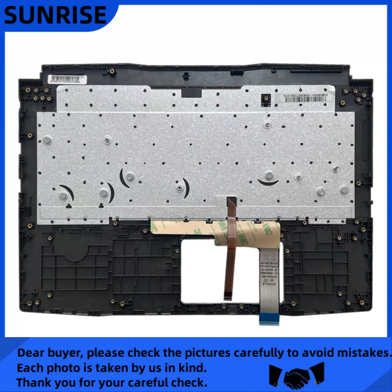 Ag+ For MSI Pulse 15 B13V Laptop Palmrest Cover With Colorful Backlight Keyboard