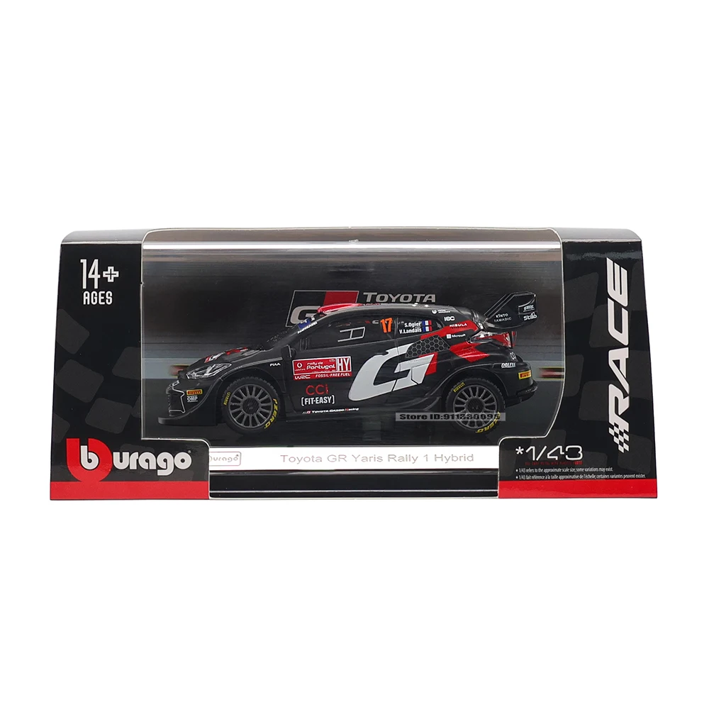 Bburago 1:43 WRC Toyota GR Yaris Rally1 Hybrid Rovanpera # 69 أوجير # 17 لعبة نموذج سيارات فاخرة مصنوعة من خليط معدني #6