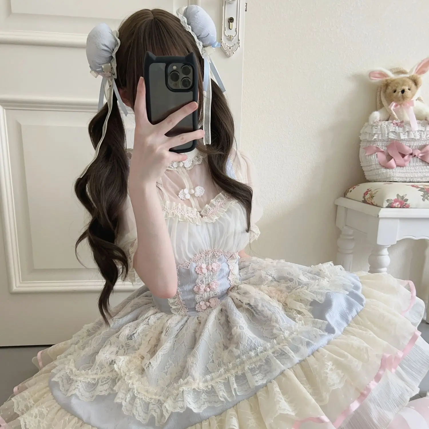 

Japan Original design Ballet Style Sweet and lovely Lolita Sling Jsk Dress Summer 2024 New