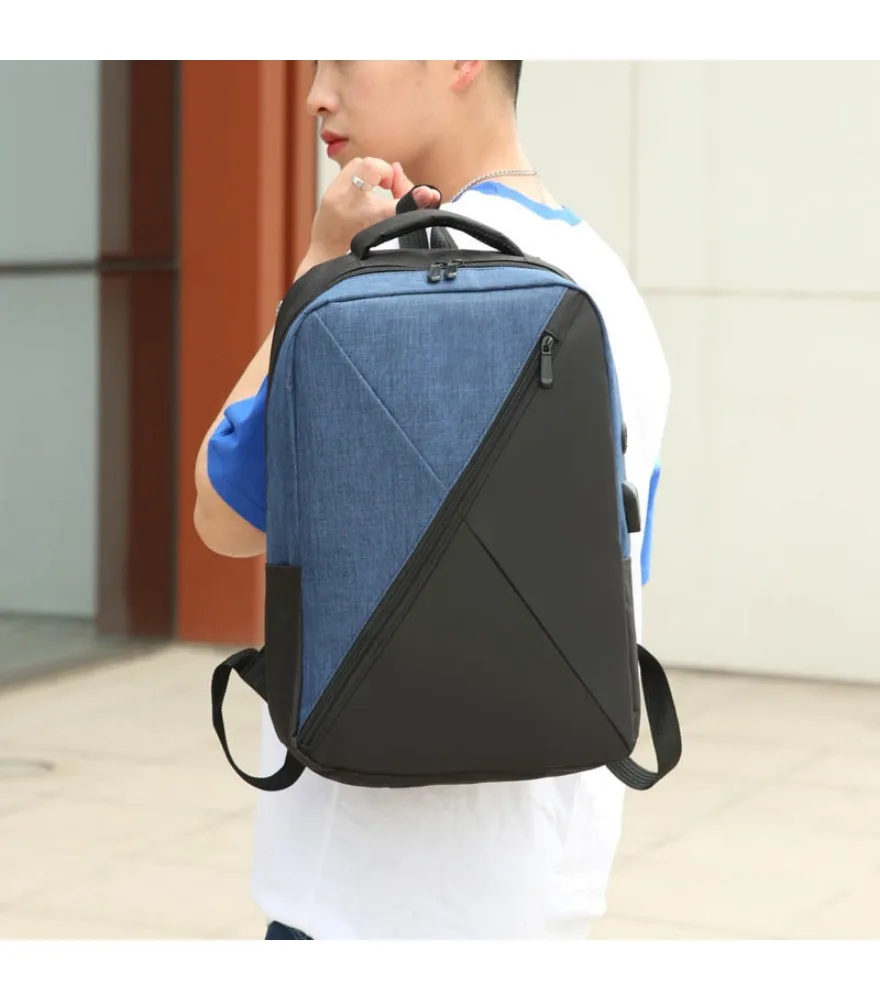 

Male Oxford cloth schoolbag multi-functional leisure computer bag business commuter backpack