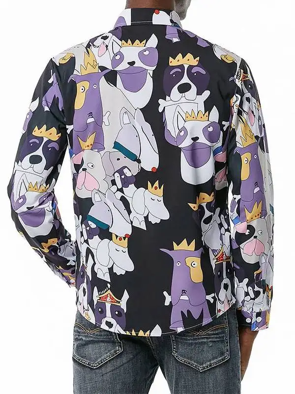 

Мужская рубашка в европейском стиле с длинным рукавом, из утолщенной искусственной кожи, свободного кроя, с эффектом двухслойности, для мужчин среднего и старшего возраста